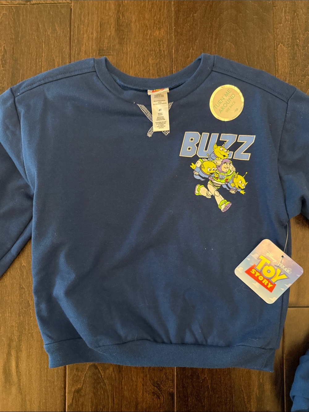 NWT Toy Story Buzz Blue Kids Sweatpants Set - Crewneck Top & Jogger Bottoms - Picture 4 of 9